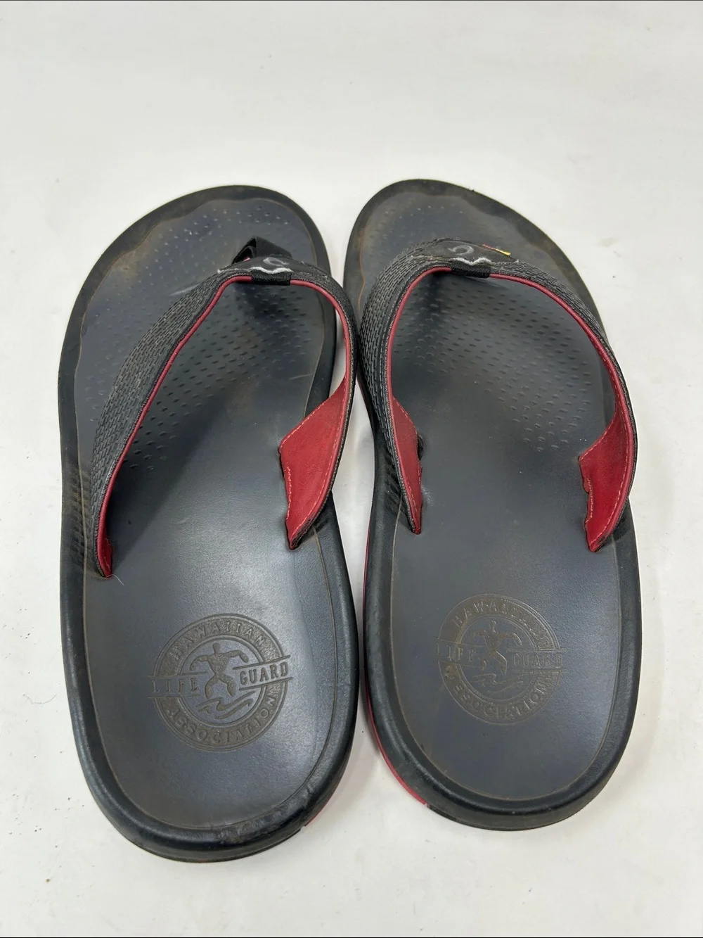 OluKai Men's Flip Flop Sandals Men’s Lifeguard Association Size 12/12.5